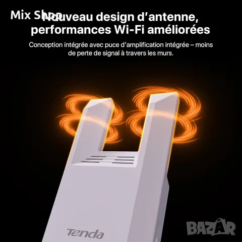 Нов WiFi репитър Tenda, WiFi усилвател N300, WiFi екстендър, снимка 4 - Друга електроника - 55741296