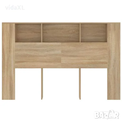 vidaXL Табла за легло тип шкаф, дъб сонома, 160x18,5x104,5 см, снимка 4 - Шкафове - 56148055