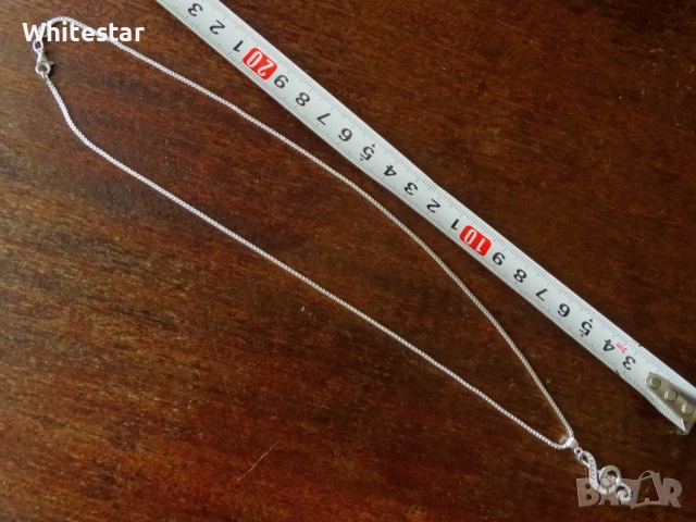 Посребрен дамски ланец с художествен мотив "Ключ сол", снимка 4 - Колиета, медальони, синджири - 53642304