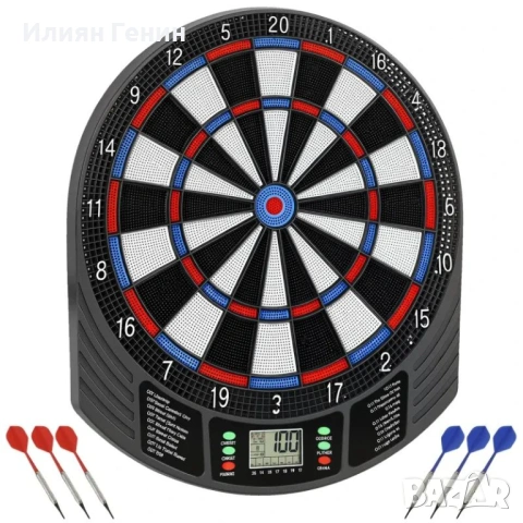 SPORTNOW Електронна миша за дартс за 1-8 играчи, снимка 11 - Дартс - 53776117