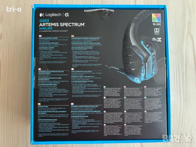 Геймърски wireless слушалки Logitech G933 Artemis Spectrum, снимка 2 - Слушалки и портативни колонки - 49445182