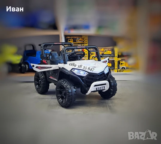 TОП ЦЕНА!НОВО!Акумулаторен джип Fast UTV WHITE с 12V батерия,дистанционно,USB, снимка 2 - Електрически играчки - 50653494