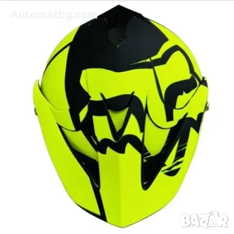 Детска каска за мотор, Кросова, 0111, S, M и L размер, Неон, снимка 6 - Аксесоари и консумативи - 49310187