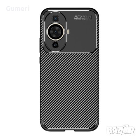 Huawei Nova 11 Противоударен Силиконов Гръб Карбон, снимка 3 - Калъфи, кейсове - 41616366