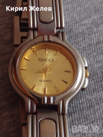 Марков дамски часовник GUCCI QUARTZ много нежен Фин дизайн - 22365, снимка 2 - Дамски - 36242594