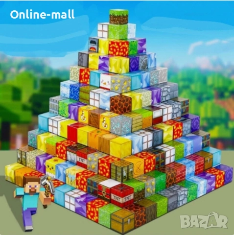 Голям комплект Магнитни кубчета Майнкрафт Minecraft Magnetic Blocks, снимка 2 - Други - 51540579