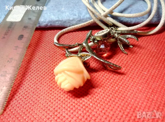 МАРКОВО БОХО СТИЛ КОЛИЕ с ФЛОРАЛНА АРТ ВИСУЛКА - РОЗА 47325, снимка 8 - Колиета, медальони, синджири - 47316517