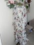 Уникална разкошна  нова дълга елегантна  рокля волани къдри Reaerved флорален нежен принт цветя, снимка 10