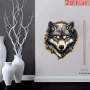 2D Дървена Глава на Вълк за Стенна Украса , снимка 6