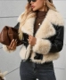 Дамско модерно зимно кожено яке , снимка 2