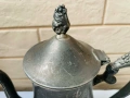 Красив посребрен чайник от Англия с цветя, снимка 11