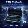 Безжични слушалки E10 МiPods 5.3 с LED дисплей /ED-BJLDP-1010 Описание: E10 MiPods са стилни и мощни, снимка 7
