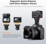 Нов Магнитен quick release адаптер cold shoe + 1/4" резба за DJI Osmo Nano/Action 6, снимка 2