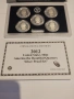 САЩ сет 5 броя 1/4 долар мат-гланц 2012г. сребро, снимка 4