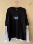 Мъжка блуза с пеперуда 🦋 XL размер 100% памук 🖤, снимка 1 - Блузи - 44767667
