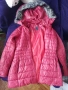Дамско зимно яке цвят диня, снимка 1