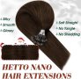 Удължаване на коса Екстеншъни за допълване 50 гр Тъмно кафяво, снимка 2