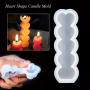 5 сърца в колона висока свещ сърце силиконов молд форма фондан шоколад гипс смола свещи, снимка 2