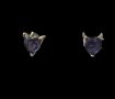 Сребърни обеци Пандора"Angel and devil",purple/нови, снимка 1 - Колиета, медальони, синджири - 41979661