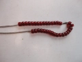 Стара броеница с червени камъни , снимка 2