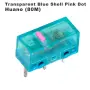 Huano Transparent Blue Shell Pink Dot микроключове за геймърска мишка 80 милиона цикъла, снимка 1