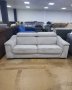 Сив диван от плат тройка с функция сън, снимка 1