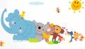 Чисто нов стикер за стена за детска стая с животни син слон, снимка 1 - Декорация за дома - 34593705