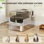 PawHut XXL кутия за котешка тоалетна от неръждаема стомана, снимка 9