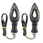 Комплект 12V оранжеви мигачи за мотор с гайка 2 броя, снимка 1