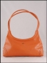 Оранжева чанта , естествена кожа