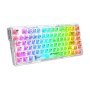 Клавиатура Геймърска Безжична и USB Redragon Elf PRO K649CT-RGB-PRO RGB LED Подсветка Transparent Sw, снимка 4