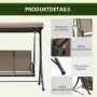 Outsunny 3-местна холивудска люлка, снимка 5