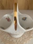 Limoges France.Порцеланова малка ваза - кошница., снимка 2