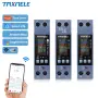 Taxnele KWS-303WF Tuya WiFi AC монитор 40A DIN шина, снимка 1