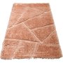 Модерен кафяв (с розов отенък) килим с геометрични фигури - различни размери