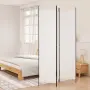 vidaXL Параван за стая, 3 панела, бял, 150x220 см, плат, снимка 2