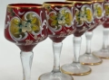 Murano Italy   Circa 1957  Bischoff Cordials Venetian Italian set with  Ruby Red end 18 k Код P1662, снимка 12
