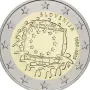 2 евро Словения 2015 30 години знаме на ЕС UNC, снимка 1