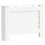 vidaXL Параван за радиатор, бял, 112x19x81,5 см, МДФ, снимка 1