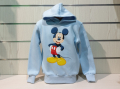 Нов детски суичър с дигитален печат Мики Маус в светлосин цвят, снимка 5