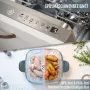 Еърфрайър 1500 W със стъклени съдове 4,2 и 2,2 л, 4 програми, снимка 14