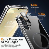 Магнитен калъф ANTSHARE, съвместим с прозрачен калъф за Samsung Galaxy S24 Plus 6,6" + протектори, снимка 4 - Калъфи, кейсове - 44180328