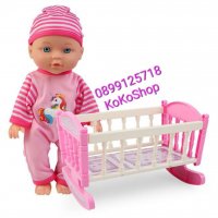 Кукла-бебе с креватче/Кукла с легло, снимка 1 - Кукли - 18016198