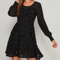 Черна ефектна рокля, снимка 4 - Рокли - 40812092