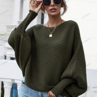Дамски свободен пуловер с кръгло деколте и дълги ръкави, 2цвята - 023 , снимка 8 - Блузи с дълъг ръкав и пуловери - 42678795