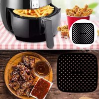 3917 Силиконова подложка за Air Fryer, квадрат, снимка 9 - Съдове за готвене - 41842758