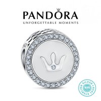 Намаление -20%! Талисман сребро 925 Pandora My Treasured Queen Charm. Колекция Amélie, снимка 1 - Гривни - 41598706