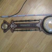 барометър термометър и влагомер , снимка 3 - Стенни часовници - 39271722