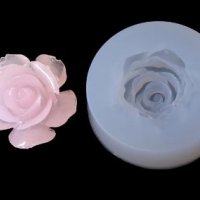 Камелия роза розичка с резки силиконов молд форма за декорация торта фондан украса, снимка 1 - Форми - 41040926