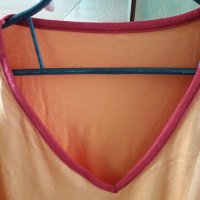 Оранжева памучна блуза с дълъг ръкав, снимка 4 - Блузи с дълъг ръкав и пуловери - 34370712